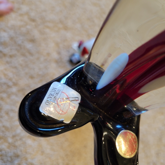 2 Murano Hand Blown Glass Clowns by Fratelli Pitau, Murano Italy - 9" In Tall - Picture 7 of 16